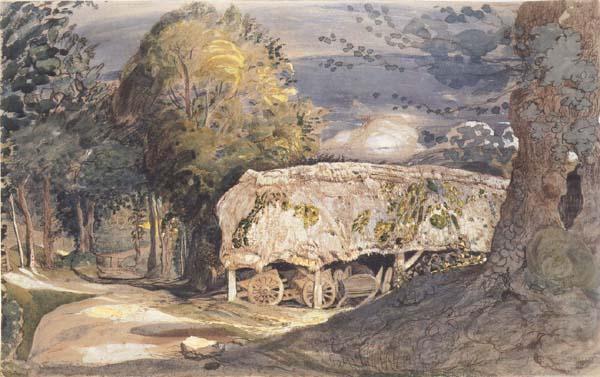 Cart Shed and Lane, Samuel Palmer